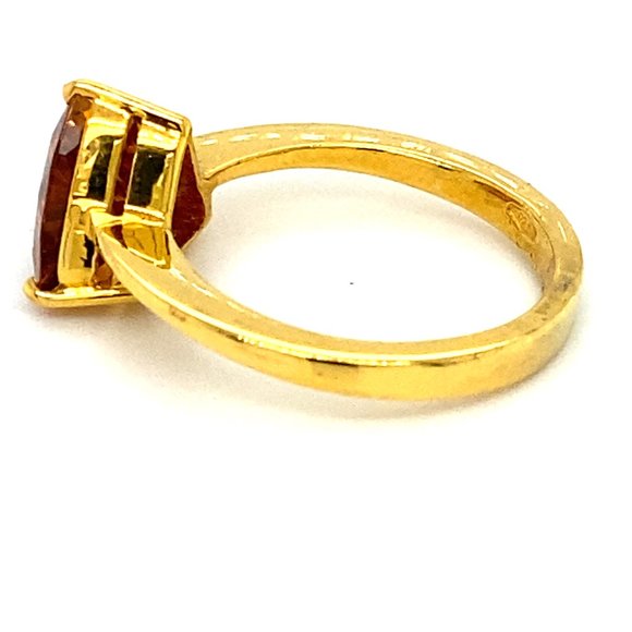 Certified Orange Tourmaline 2.75ct Solid 18K Ring - Picture 5 of 7